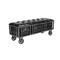 Industrial Rectangular Black Faux Leather and Wood Storage Bench, 19" x 47" x 16"
